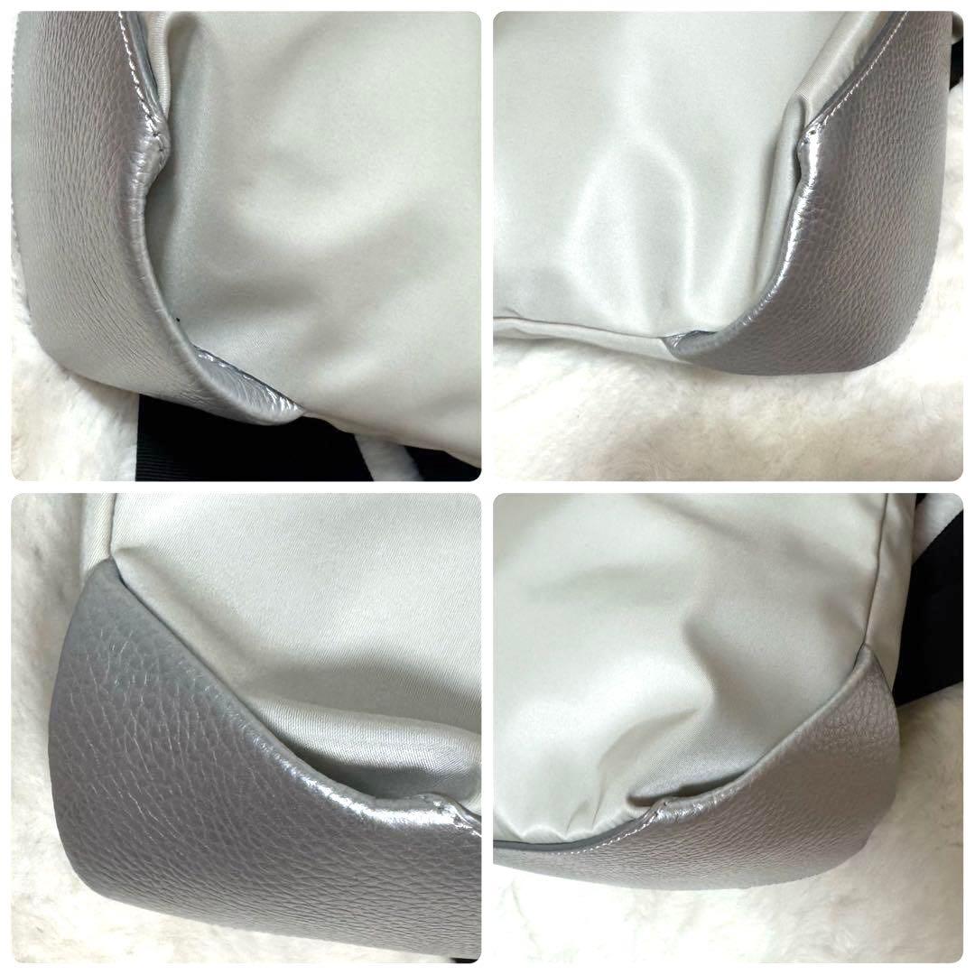 極美品 ヒロフ HIROFU トートバッグ リベロ Lサイズ シルバーグレー