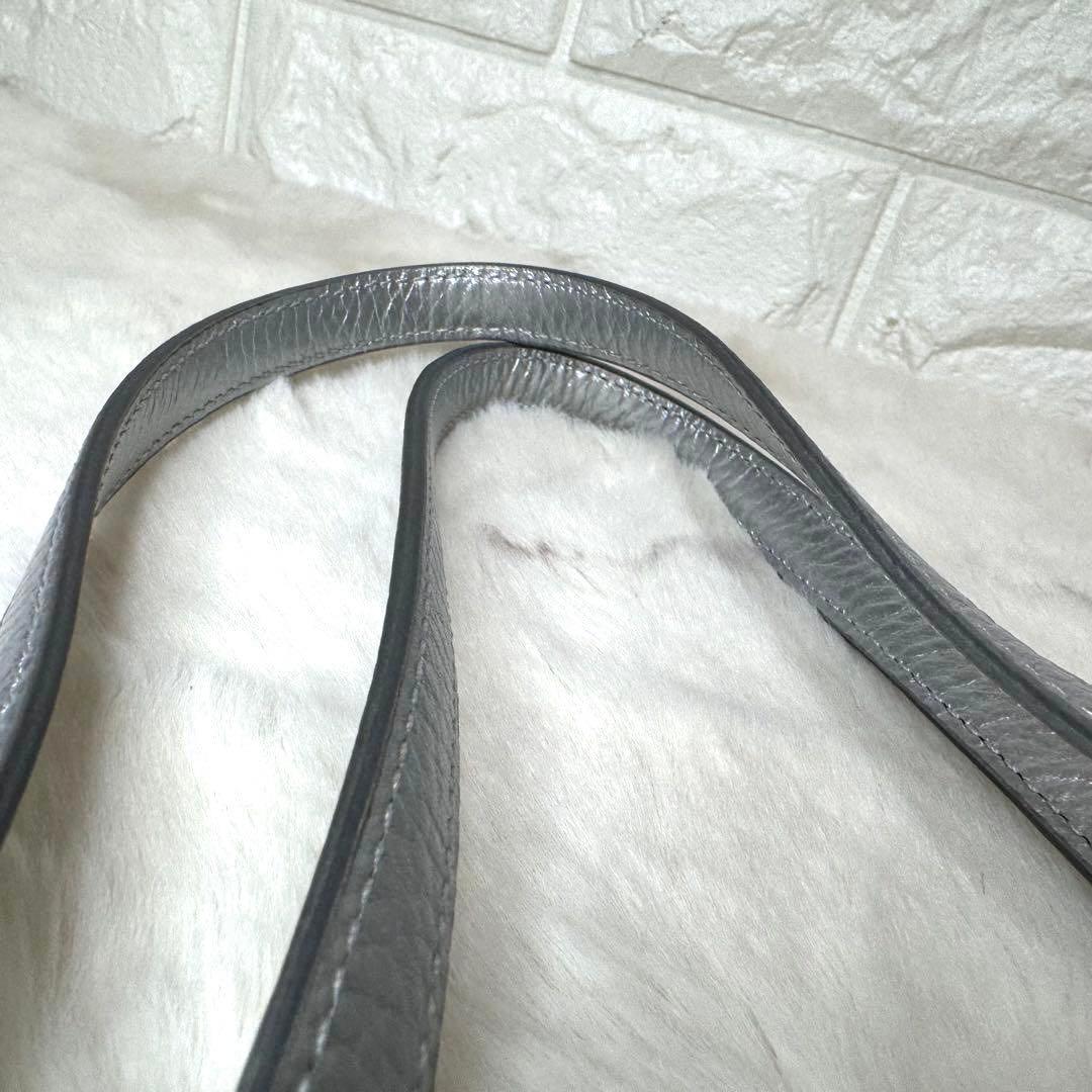 極美品 ヒロフ HIROFU トートバッグ リベロ Lサイズ シルバーグレー