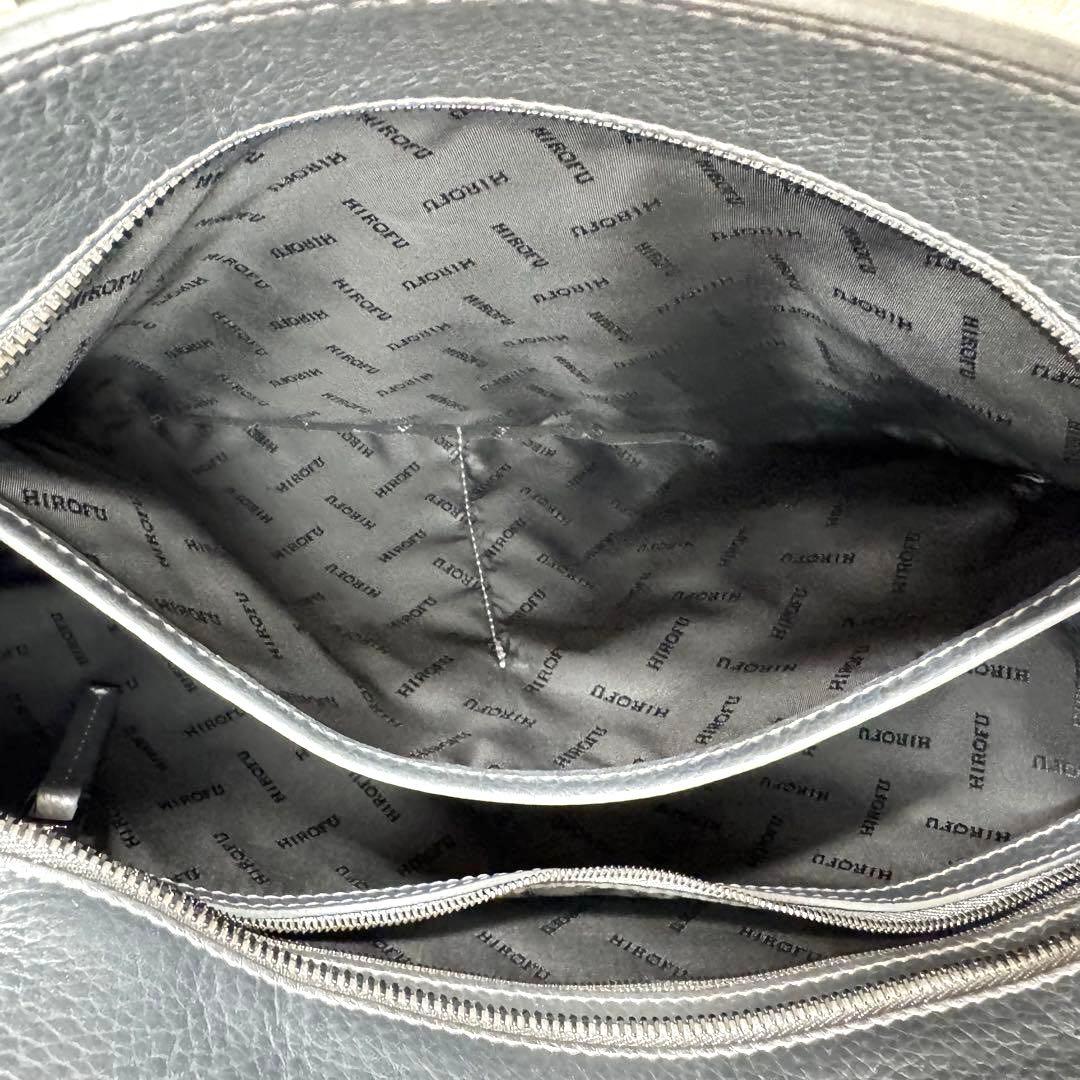 極美品 ヒロフ HIROFU トートバッグ リベロ Lサイズ シルバーグレー