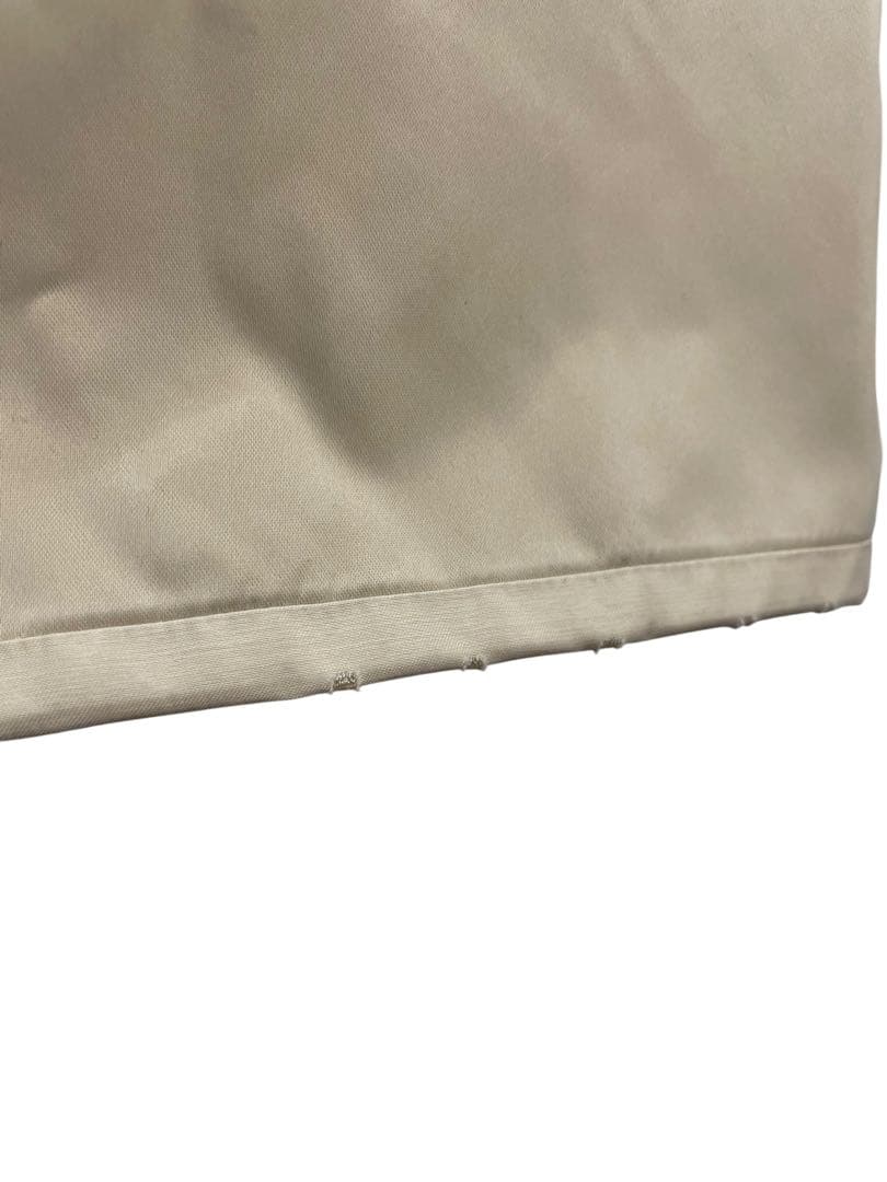 【FENDI】フェンディ　 毛皮　ナイロン　 ステンカラーコート ベージュ　40