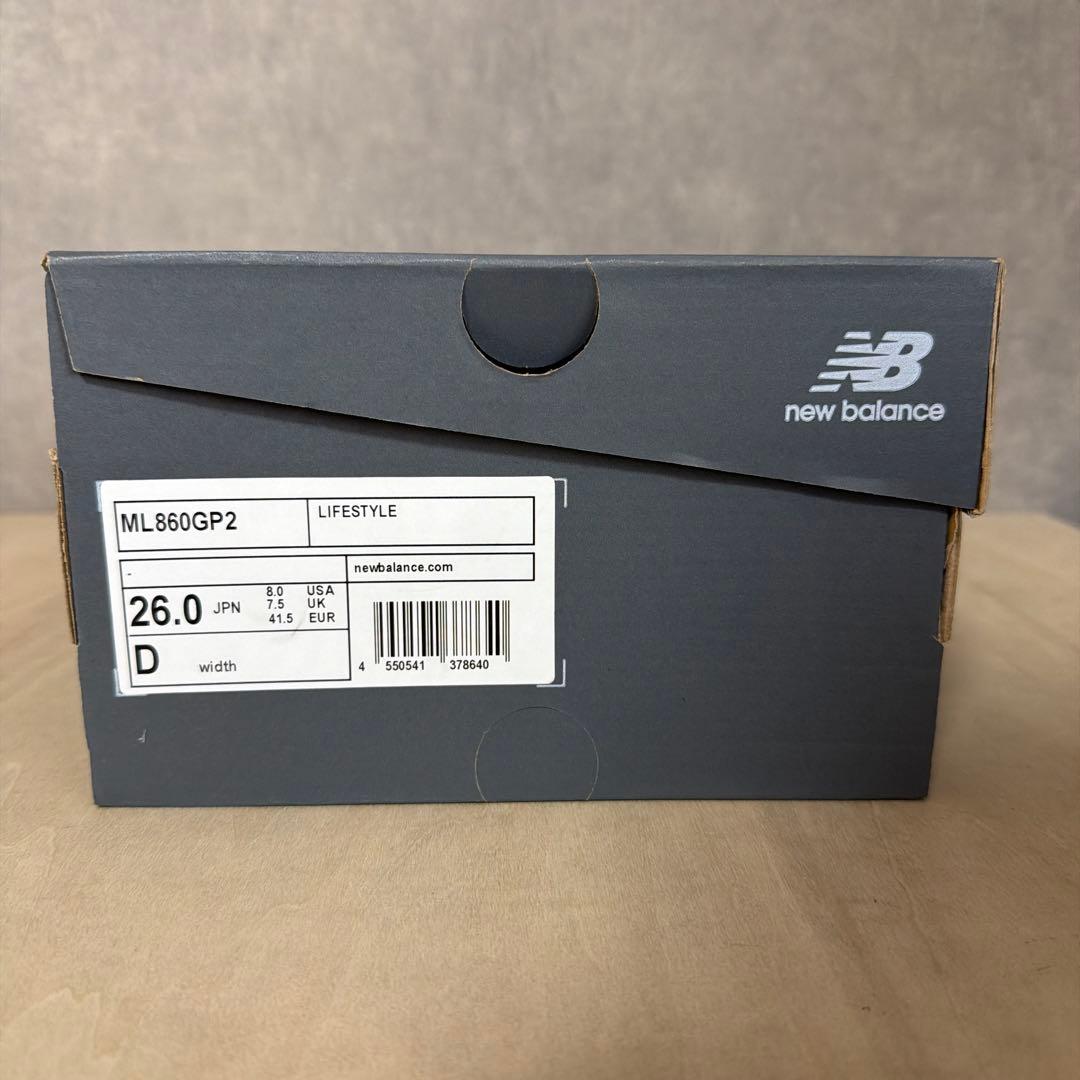 ニューバランス 新品 ML860GP2 シルバー グリーン 26cm