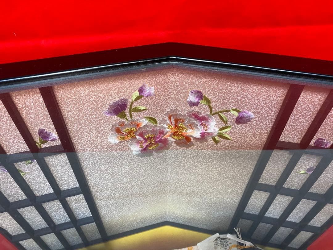 東京久月　雛人形　立親王ガラスケース飾り・間口約４８×奥行約３３×高さ約４３㎝