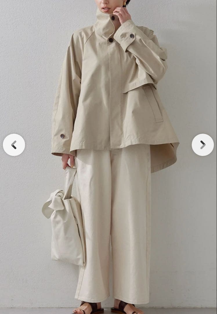 THE PAUSE トレンチ ブルゾン ベージュ