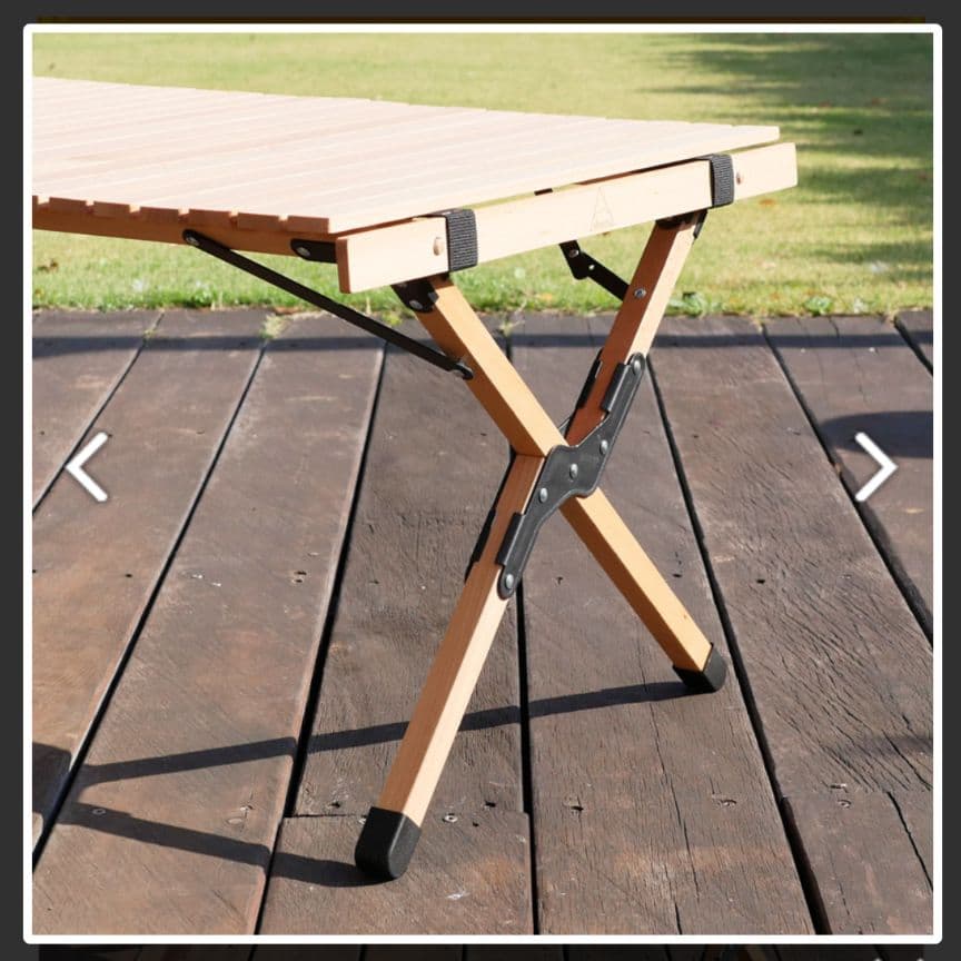 木製アウトドアテーブル 折りたたみ式　シャスタ　フォールディングテーブル