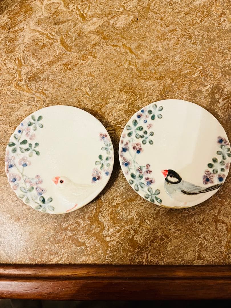 うつわやみたす　小鳥の豆皿　2枚セット