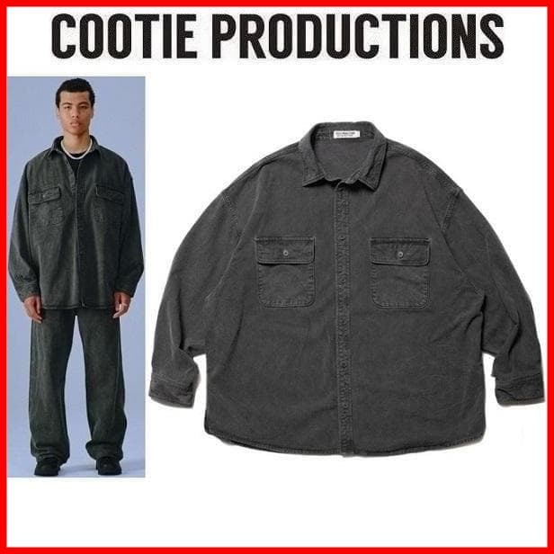 専用 美品 COOTIE ピグメントダイ CPOジャケット ブラックL コットン