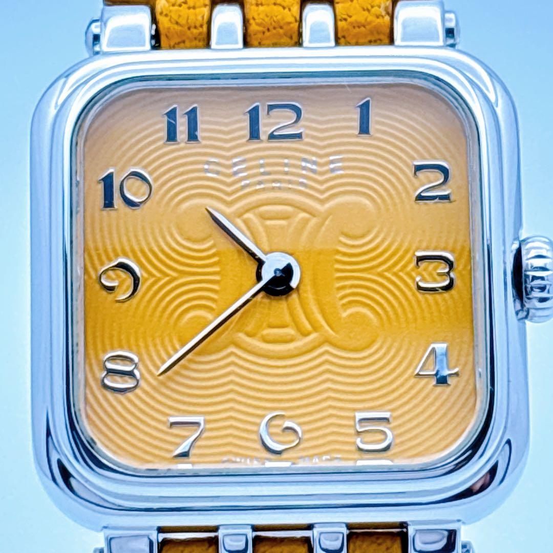 【希少・電池新品】セリーヌ CELINE ラ パリセット スクエア 腕時計