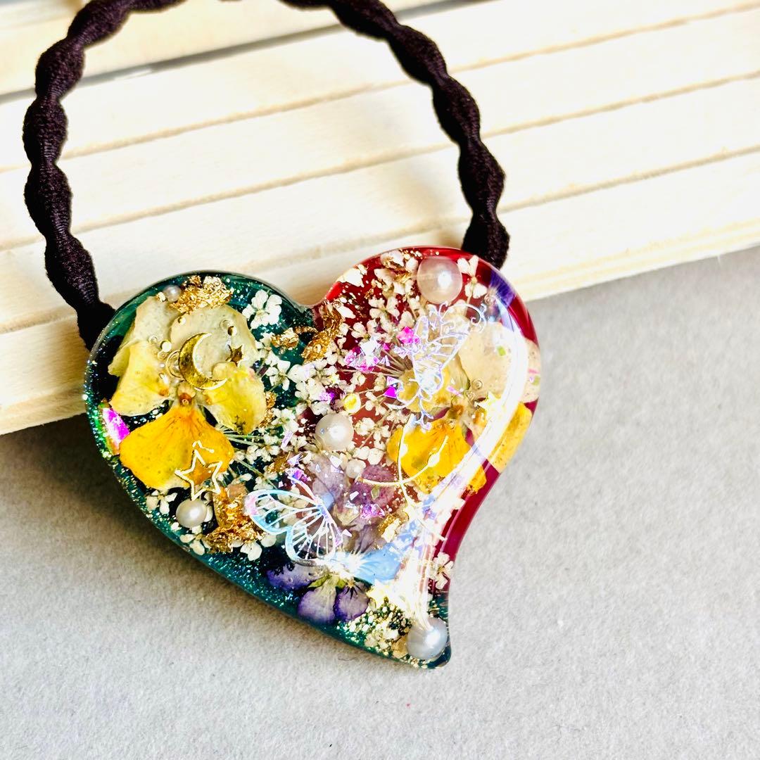 No.3105★ハンドメイド★クリスマス♡フラワーレジンヘアゴム