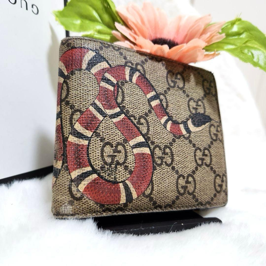 ✨グッチ✨　二つ折り　小銭入れ　スネーク　アニマエリ　ケース　PVC