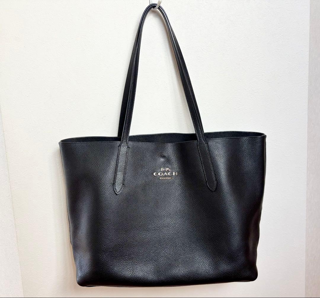 COACH コーチ トートバッグ 肩がけ可 ブラック　黒 A4収納可 男女兼用