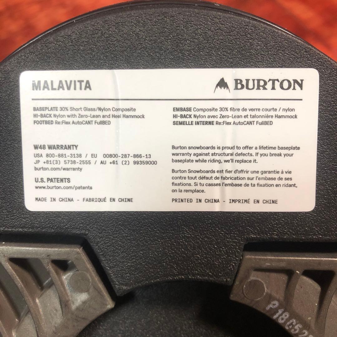 BURTON Malavita Mサイズ　オリーブグリーン ビンディング　19年