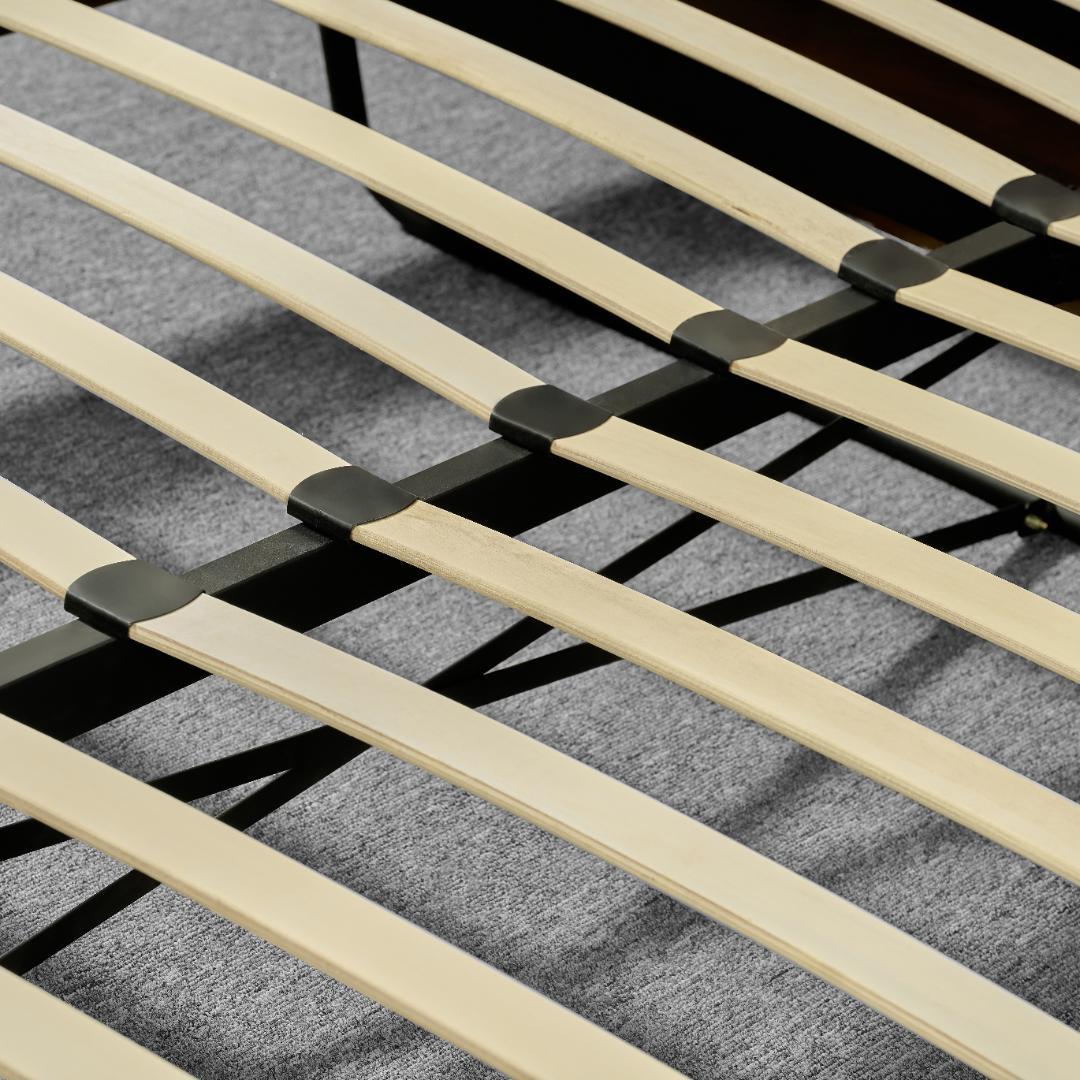 【新品】シングル ウォールナット 収納&USB付き 和風 すのこ 大人/子供用