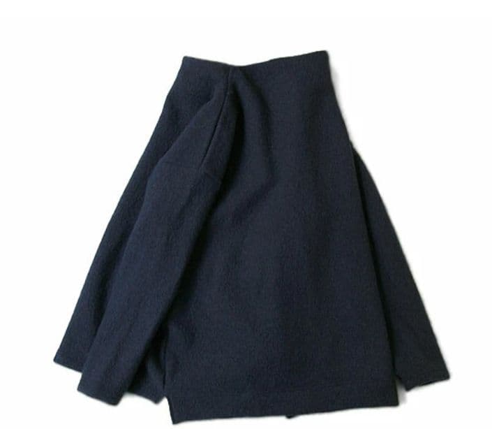 1754Joie de Vivre イタリアウールジャージボトルネックプルオーバ