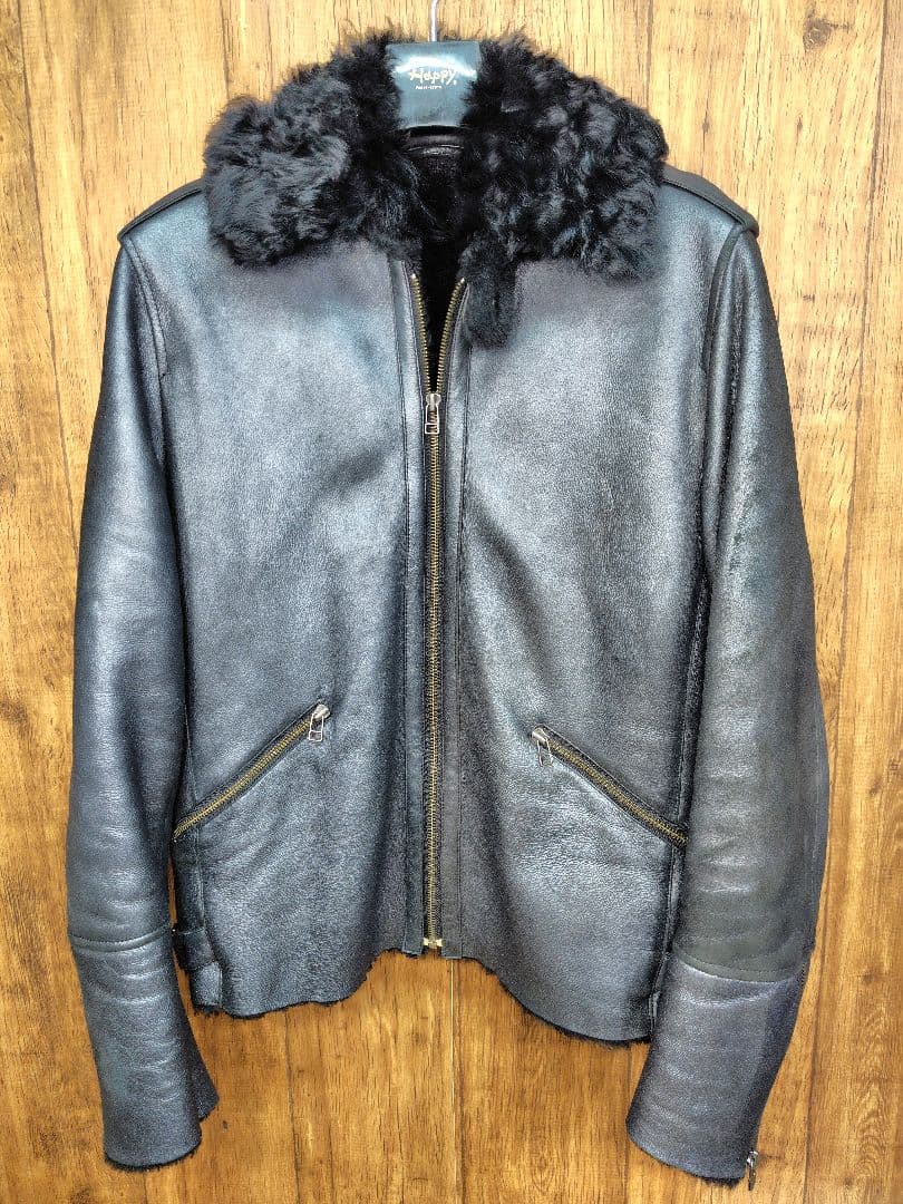 上質 リアルムートンジャケット/ラムレザー ライダース/フライトジャケット