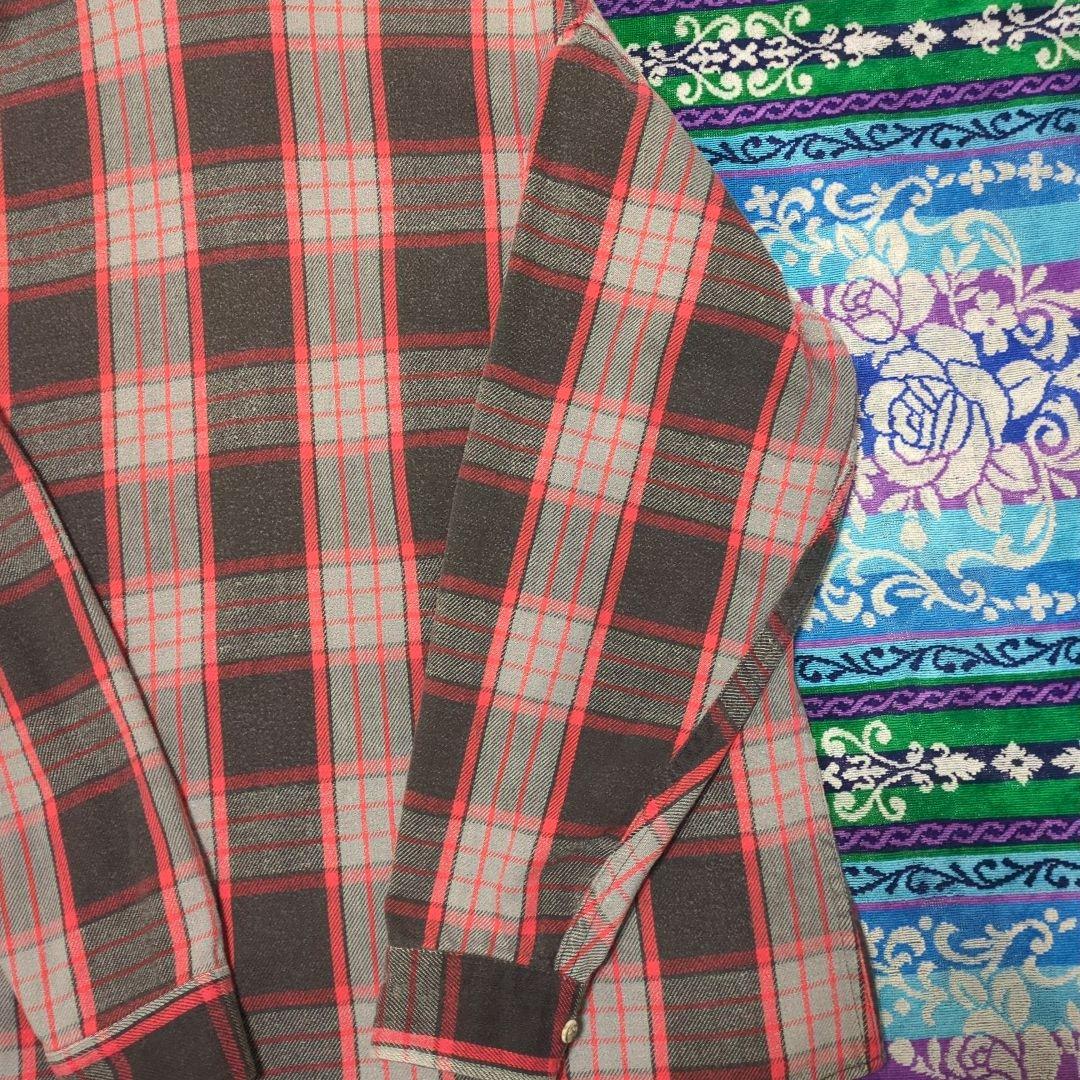 80s ST JOHNS BAY チェック柄ネルシャツ USA製 XL