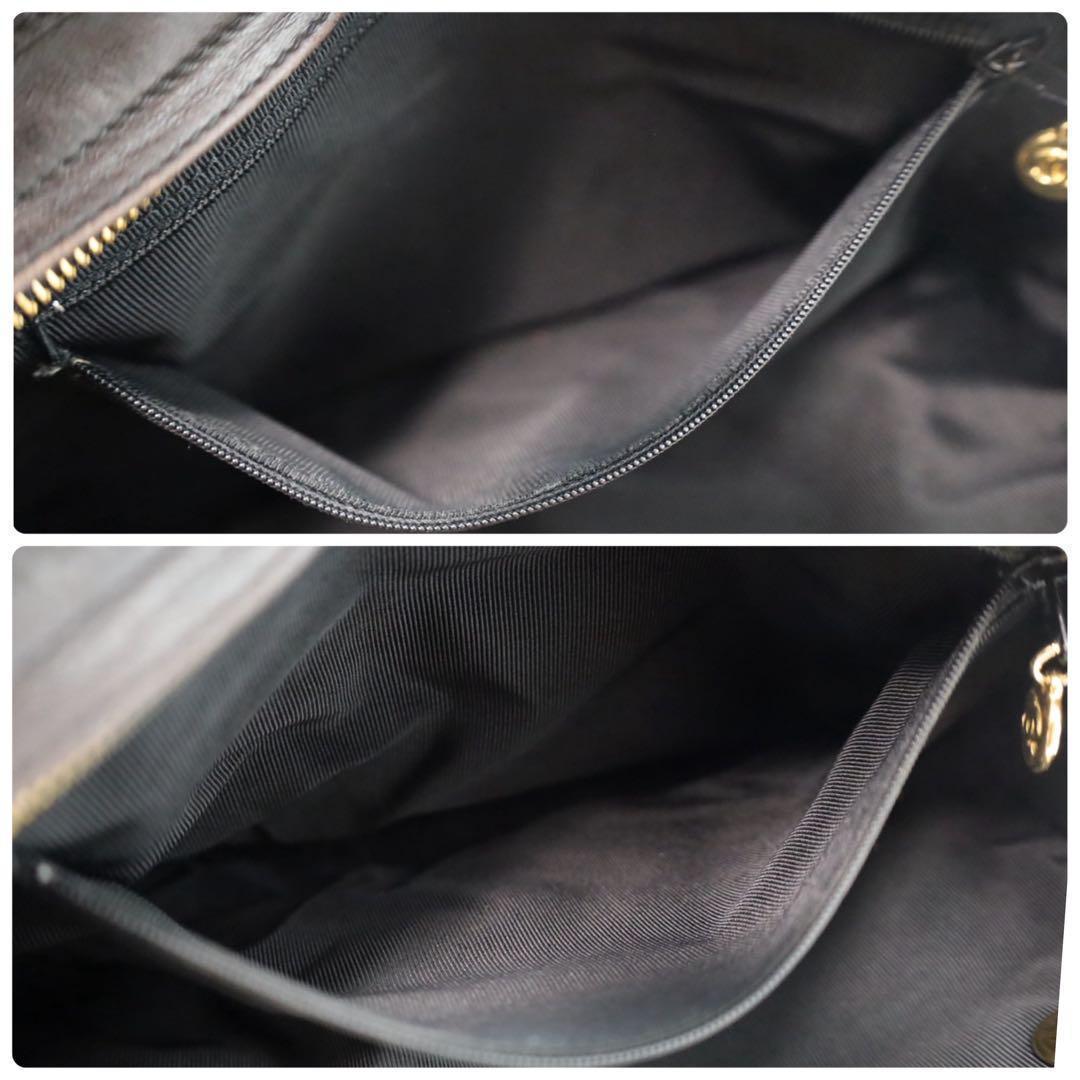 【美品❗✨】 シールあり　シャネル　トートバッグ　ラムスキン　ココマーク　こげ茶