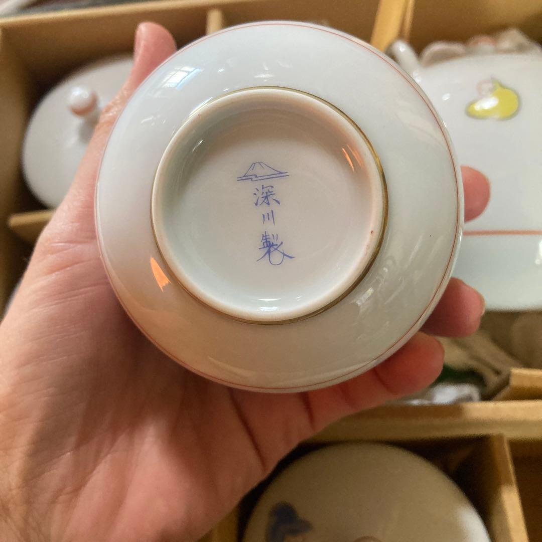 陶器製急須と蓋つき椀セット