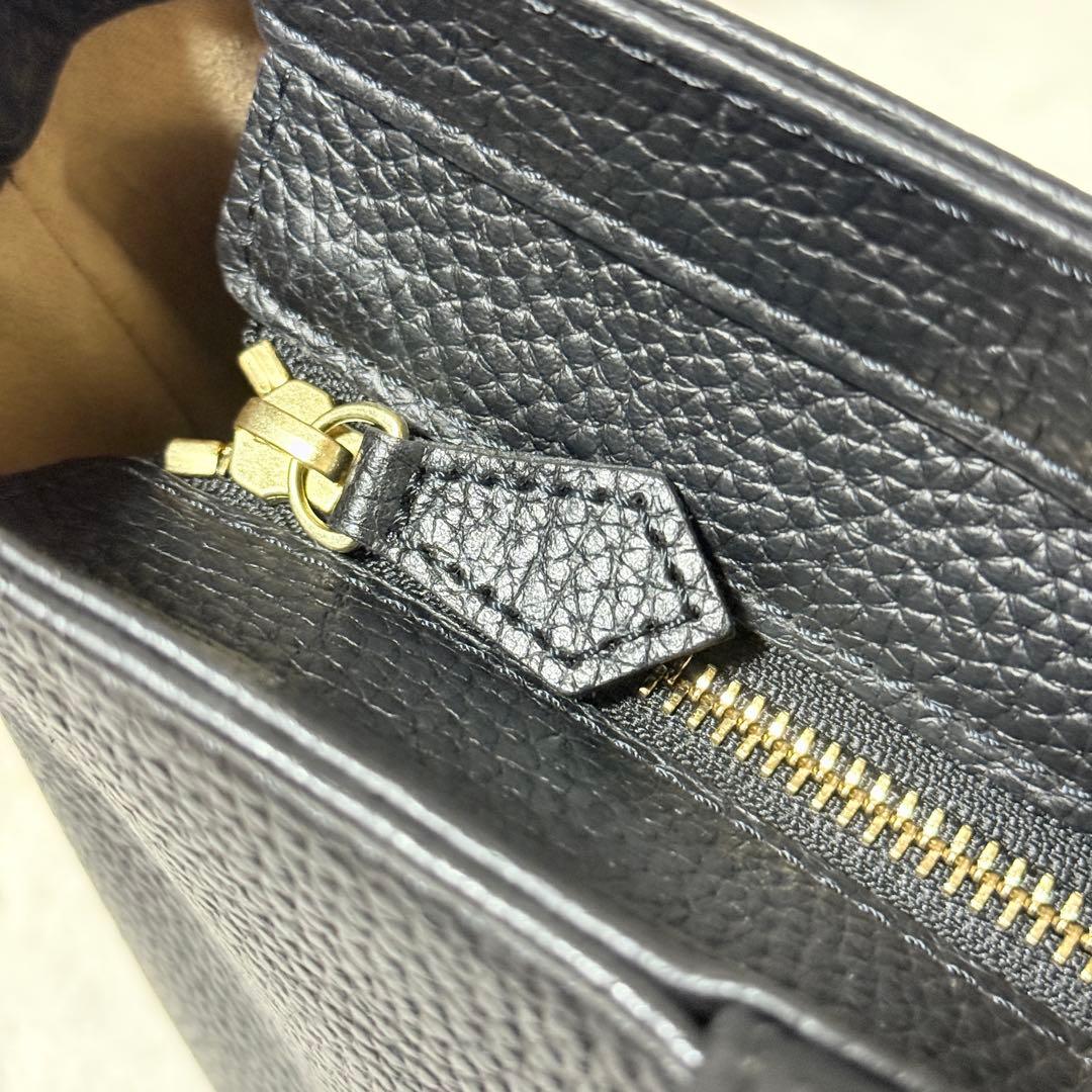 極美品✨HushTug ハッシュタグ　トートバッグ　姫路レザー　シボ革　ブラック