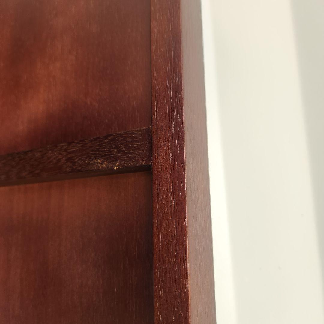 廃盤モデル　塩川光明堂 ウォールミラー HF-120 ダークブラウン 壁掛け鏡