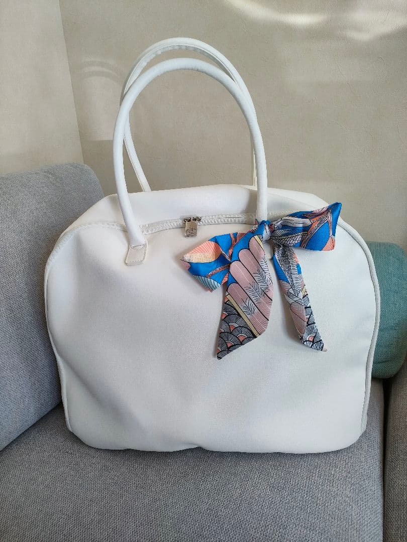 新品未使用★めちゃかわ！ Aww サボテンヴィーガンレザー　ボストンバッグ 　白