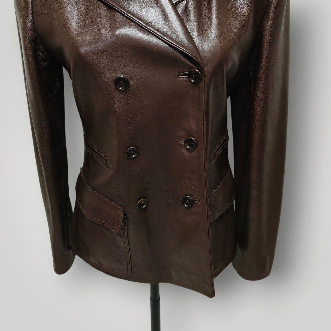 LOEWE ロエベ レザージャケット ブラウン M