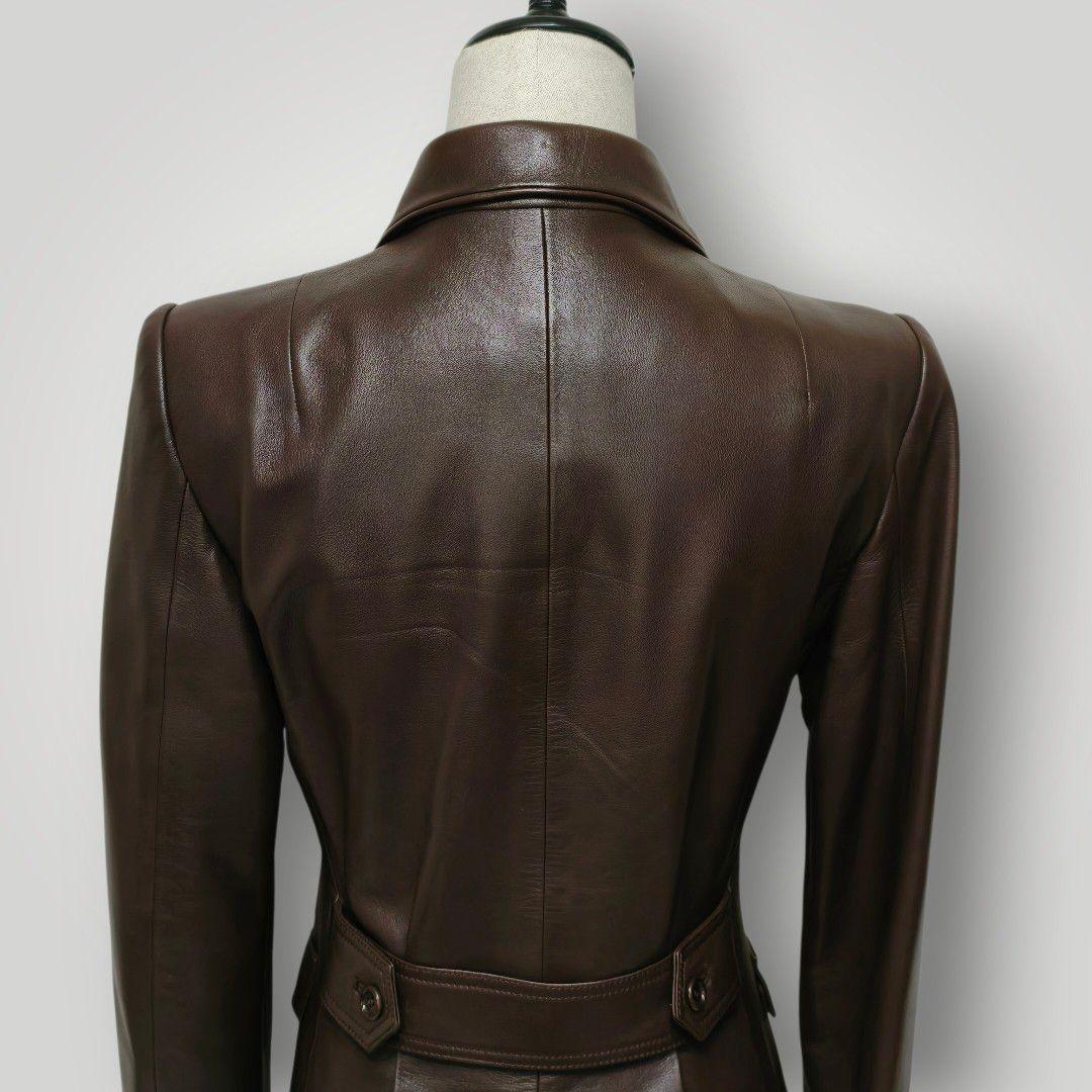 LOEWE ロエベ レザージャケット ブラウン M