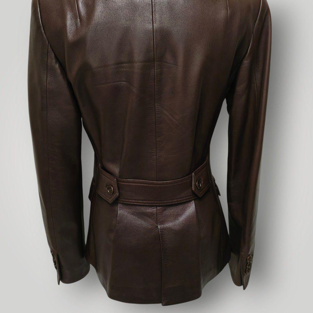 LOEWE ロエベ レザージャケット ブラウン M