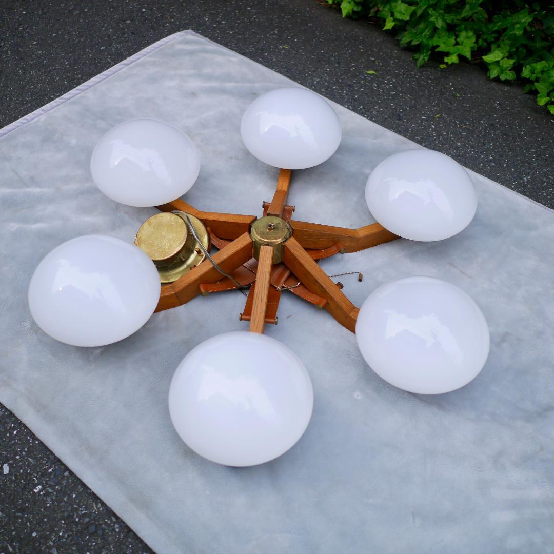 yamagiwa ヤマギワ ミッドセンチュリー シャンデリア 6灯 天井 照明