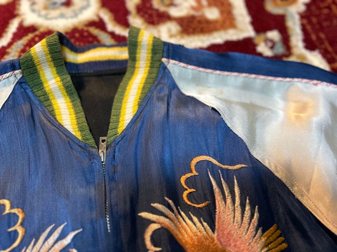 スカジャン　両A面　50s オリジナル　ヴィンテージ　レア　Mサイズ