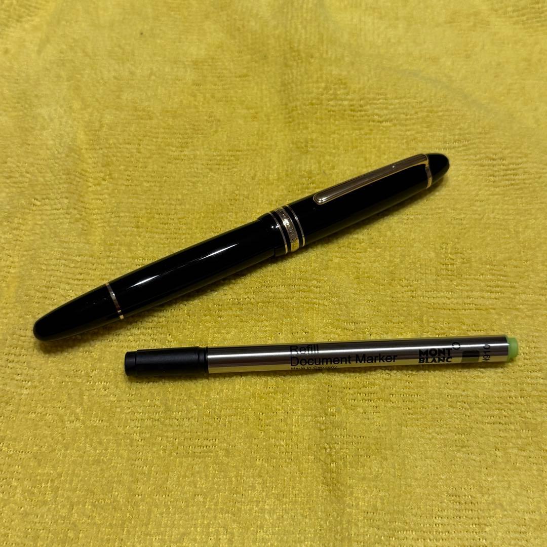 モンブラン ドキュメントマーカー 蛍光ペン 新品緑色マーカーつき
