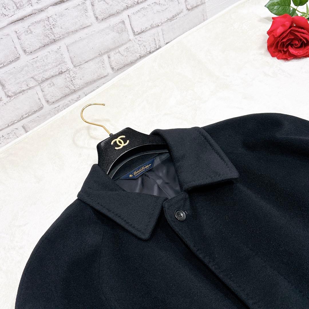 新品同様✨　ブルックスブラザーズ　ステンカラーコート　カシミヤ　ブラック　XXL