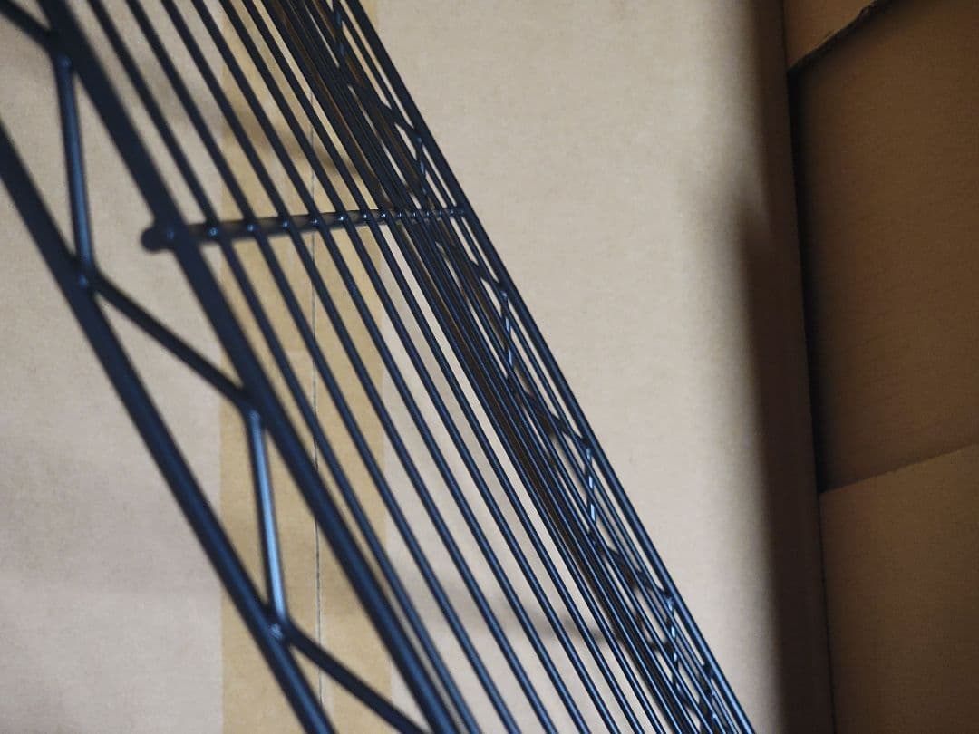 IZEUK ハンガーラック 金属製 棚付き ブラック 幅180 高194