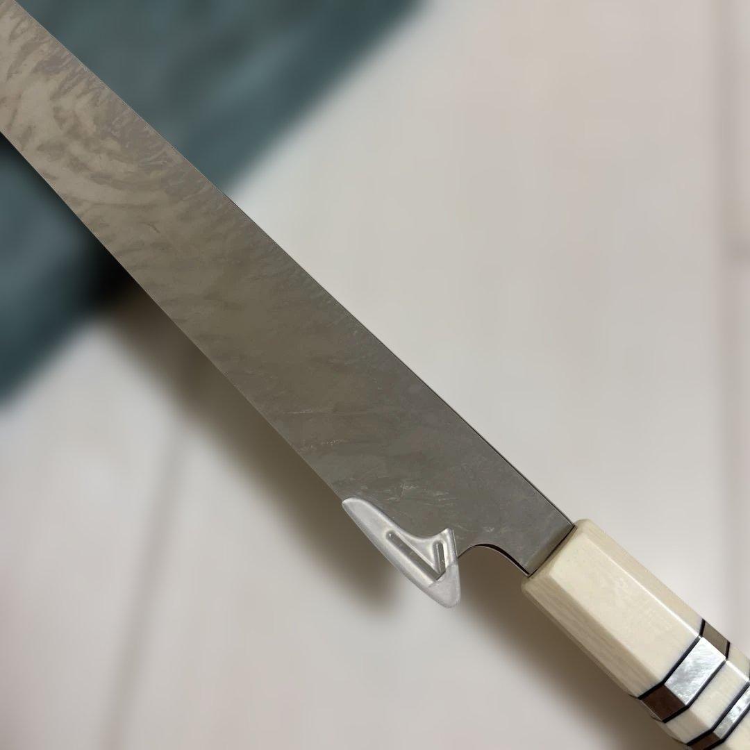 新品柳刃包丁 9寸 V金10号 刺身包丁 和包丁人工象牙八角柄