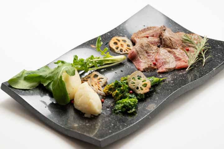 会津磐梯石皿 長角皿(大)