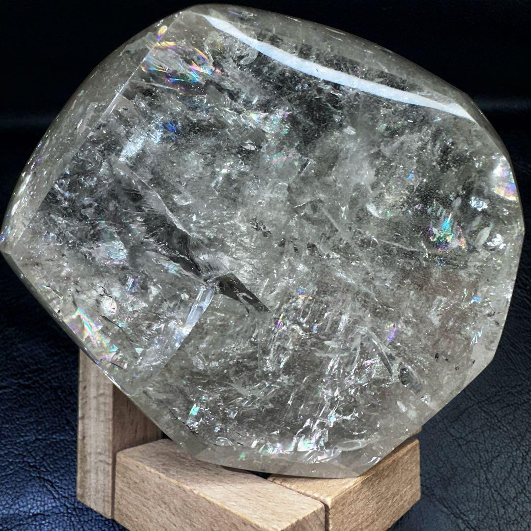 絶品❗虹入り☆アイリスクォーツ アゼツライト水晶フリーフォーム天然石 A1139