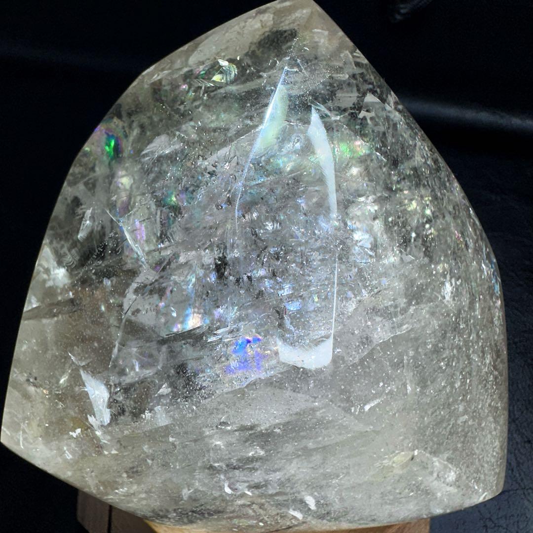 絶品❗虹入り☆アイリスクォーツ アゼツライト水晶フリーフォーム天然石 A1139