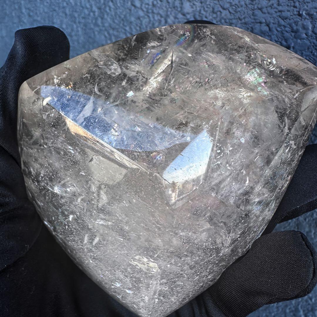 絶品❗虹入り☆アイリスクォーツ アゼツライト水晶フリーフォーム天然石 A1139