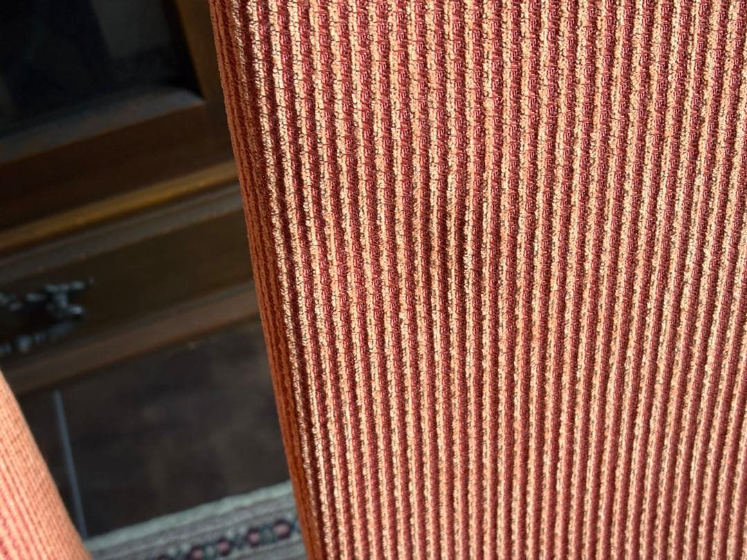 昭和レトロ　ビンテージ　レッド　ファブリック　レトロチェア　4脚セット　nZ