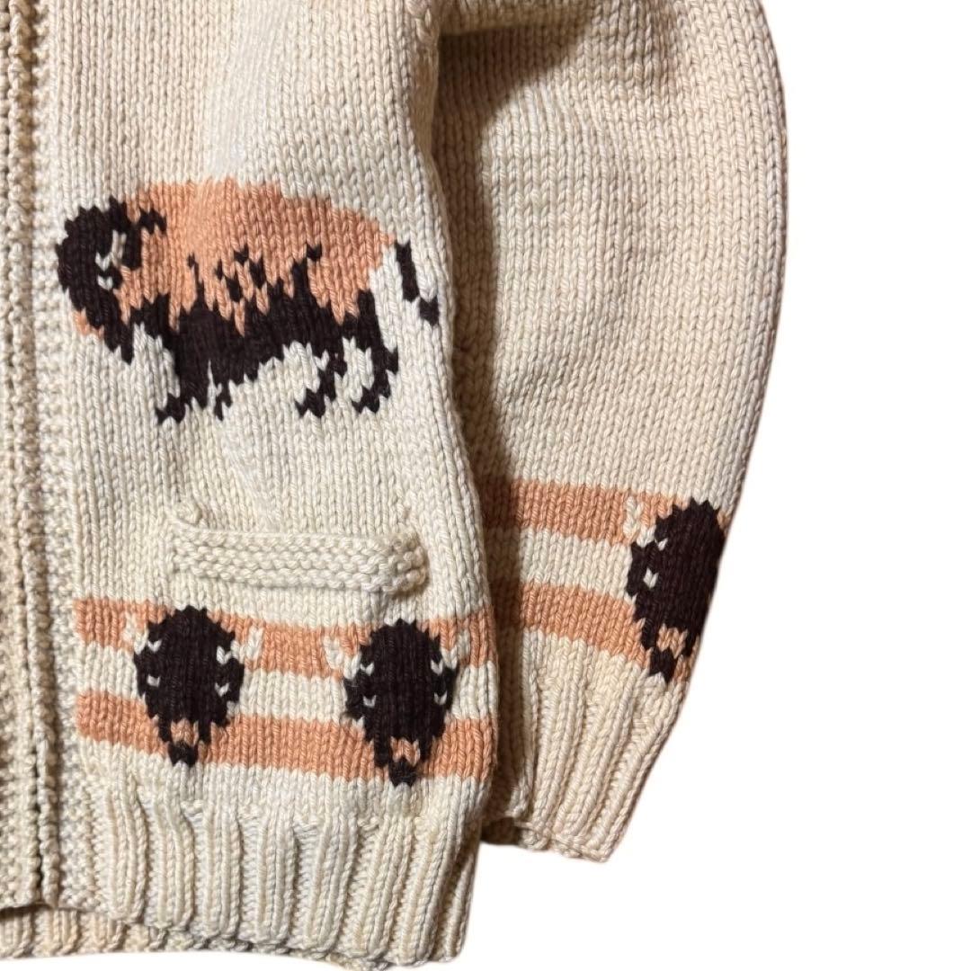 ビンテージ 70s バッファロー カウチンセーター TALONジッパー 古着