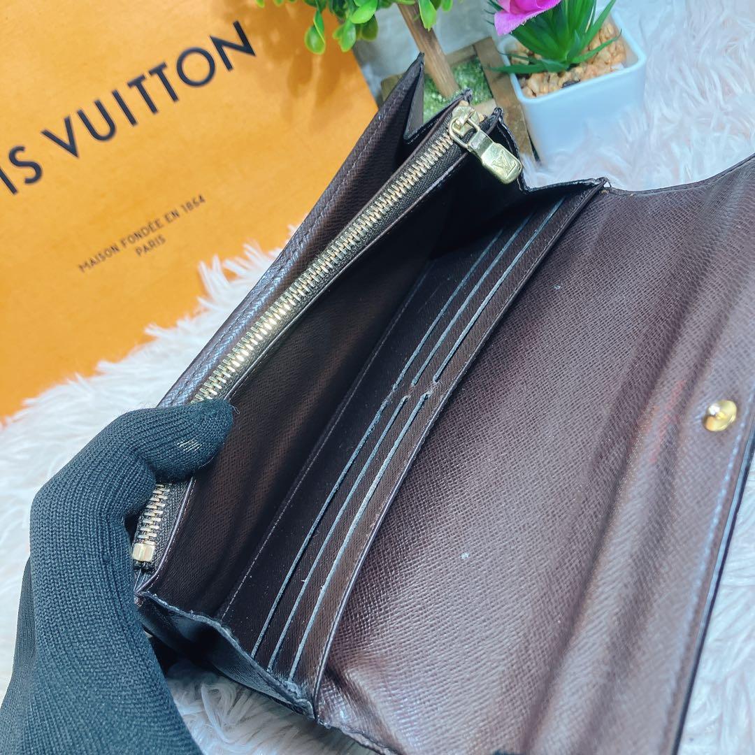 ルイヴィトン　ポルトフォイユサラ　ダミエ　長財布　N61734 エベヌ メンズ