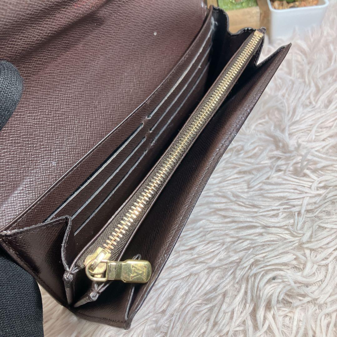 ルイヴィトン　ポルトフォイユサラ　ダミエ　長財布　N61734 エベヌ メンズ