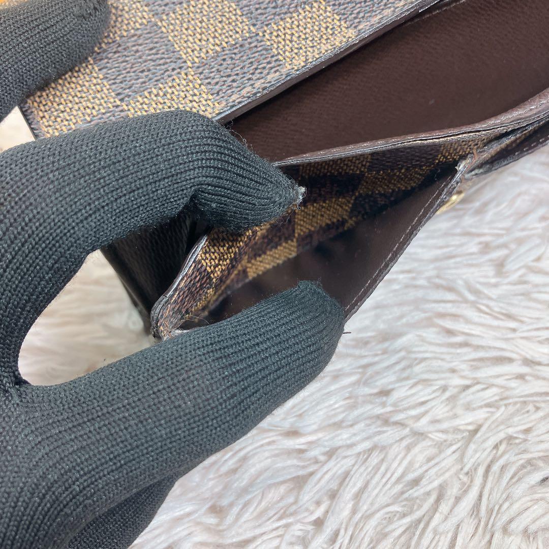 ルイヴィトン　ポルトフォイユサラ　ダミエ　長財布　N61734 エベヌ メンズ