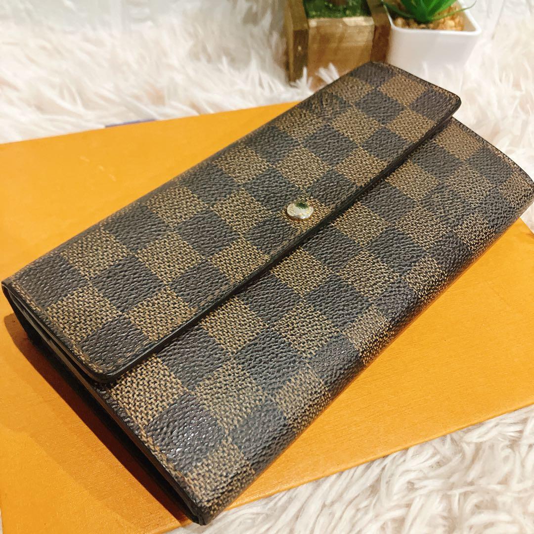ルイヴィトン　ポルトフォイユサラ　ダミエ　長財布　N61734 エベヌ メンズ