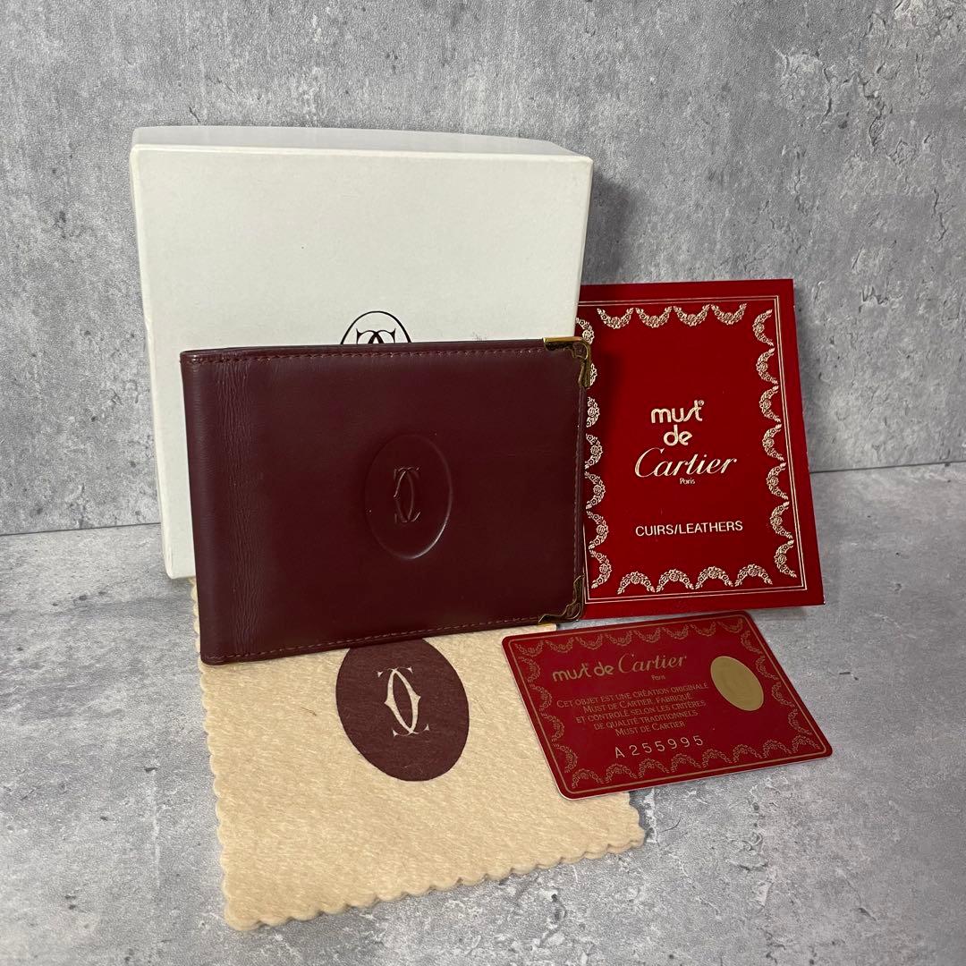 美品✨ Cartier マネークリップ 二つ折り マストライン ヴィンテージ