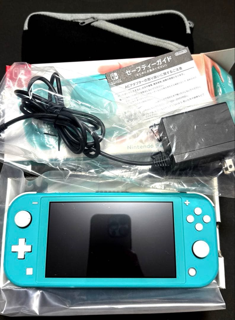 Nintendo Switch Lite ターコイズ 本体　ケース　箱付