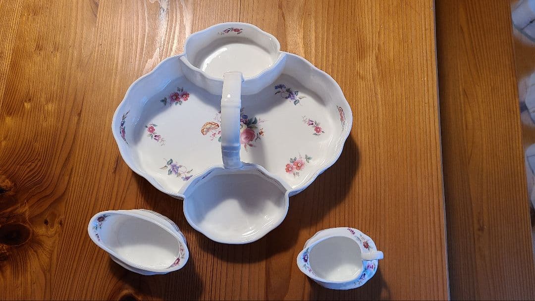 フラワーバスケット 3点セット Coalport コールポート