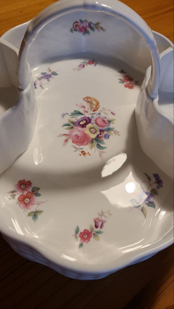 フラワーバスケット 3点セット Coalport コールポート