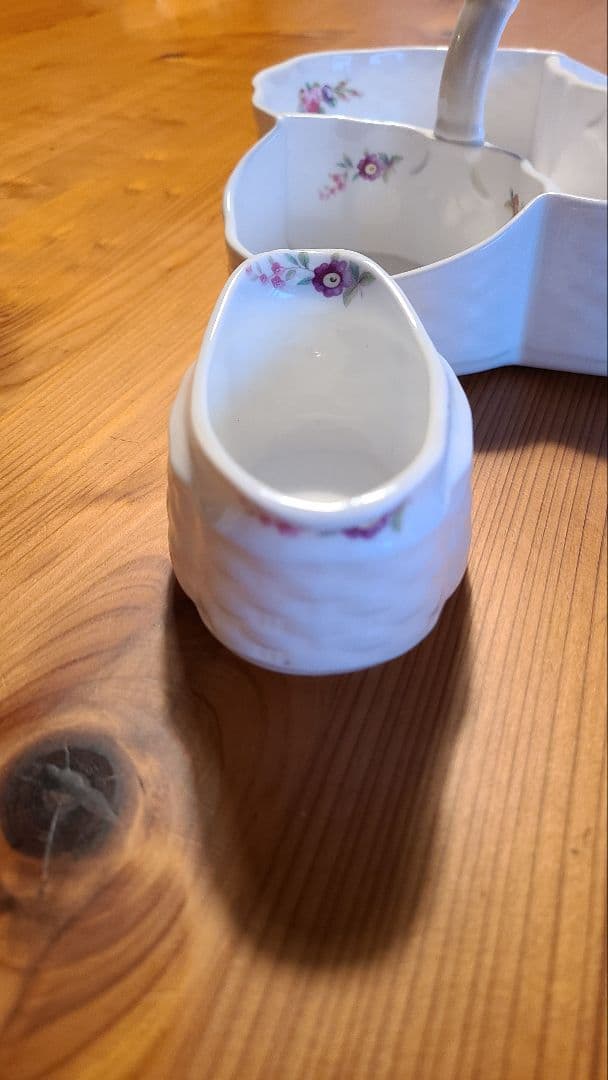 フラワーバスケット 3点セット Coalport コールポート