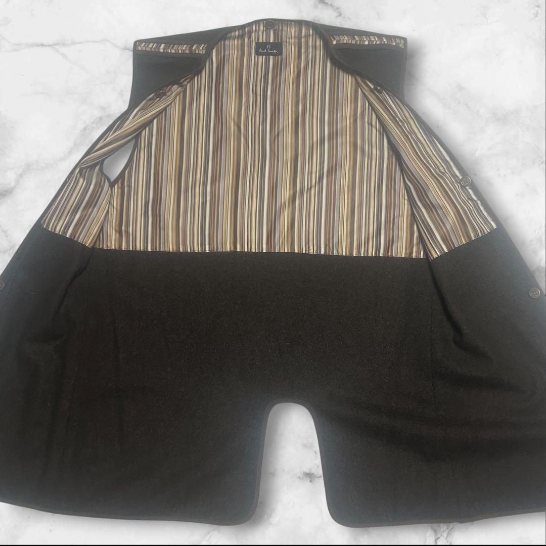 【美品】ポールスミス トレンチコート カシミヤ混 ライナー付 M ベージュ