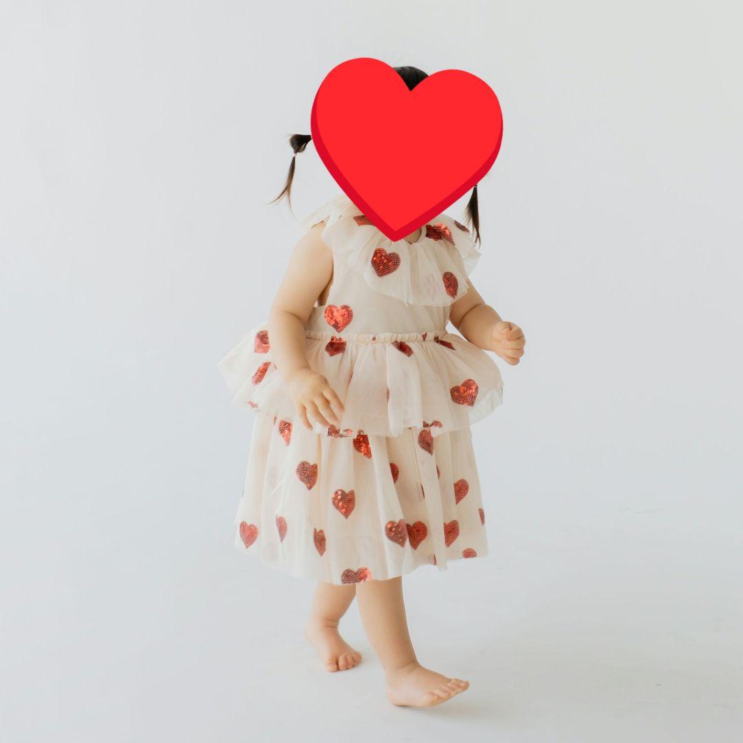 Konges sloejd ハート ワンピース ドレス 18M コンゲススロイド